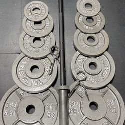 6F 15KG OLYMPIC BAR AND WEIGHTS