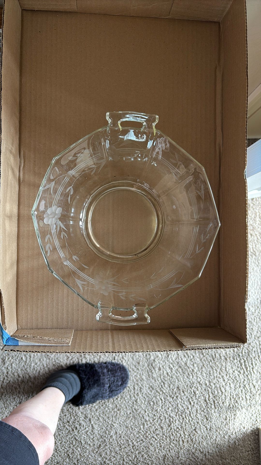 Vintage Depression Era Glass Bowl