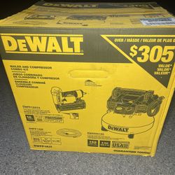 (Brand New) Dewalt Nailer And  300 Psi Compressor Combo Kit