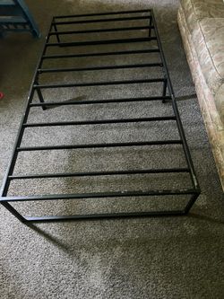 Twin mattress and box spring with frame