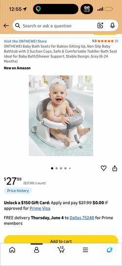 Bath time baby seat