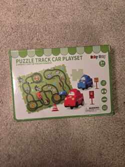 Beby Buty Puzzle Track Car Playset 56-Piece Safari Animals Toddler Toy Ages 3+