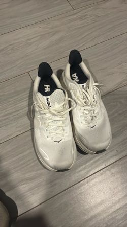 White hoka running shoes 9.5 mens