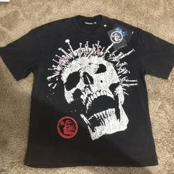 Black Hellstar Spike Skull T-shirt