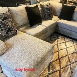 Brand New | U Shape Megginson 2 PC Sectional With Chaise @ Next-day Delivery 🚚