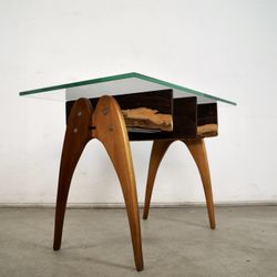 Mid Century Modern Style Designer Rib Side Table / Coffee Table 