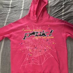 Pink Spider Hoodie Size S