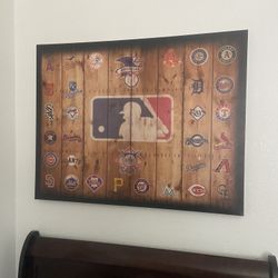 Canvas Baseball Wall Decor