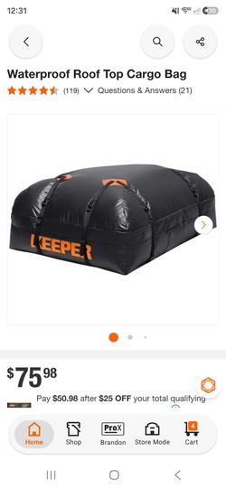 Keeper - Waterproof Roof Top Cargo Bag
