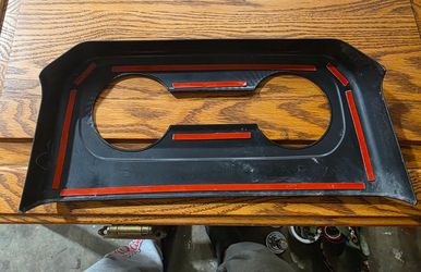 Carbon Fiber Color Rear Cup Holder Cover Fit for Chevy Silverado GMC Sierra 1500