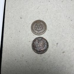 1897/ 1907 Indian Head One Cent Coins