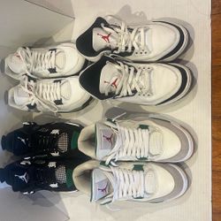 3 Pairs Of Jordan 4 And 1 Jordan 3 