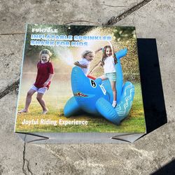 Kids inflatable Sprinkler Shark summer splash pad