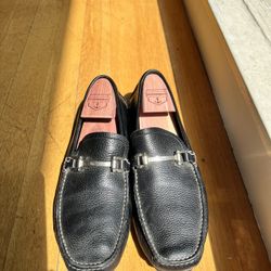 Salvatore Ferragamo Black Driver Men Shoes 7.5”