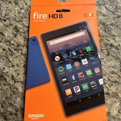 New in box blue Fire HD 8 Tablet 