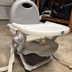Chicco Portable Booster Seat High Chair Gray