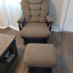 Glider Rocker And Rocking Stool 