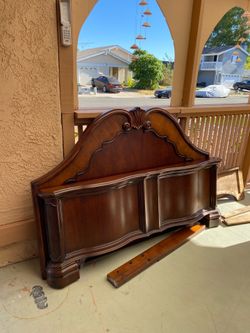 Hard wood bed frame