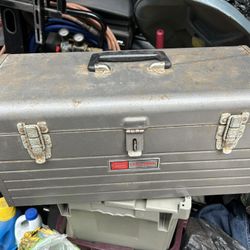 Vintage craftsman toolbox with tools