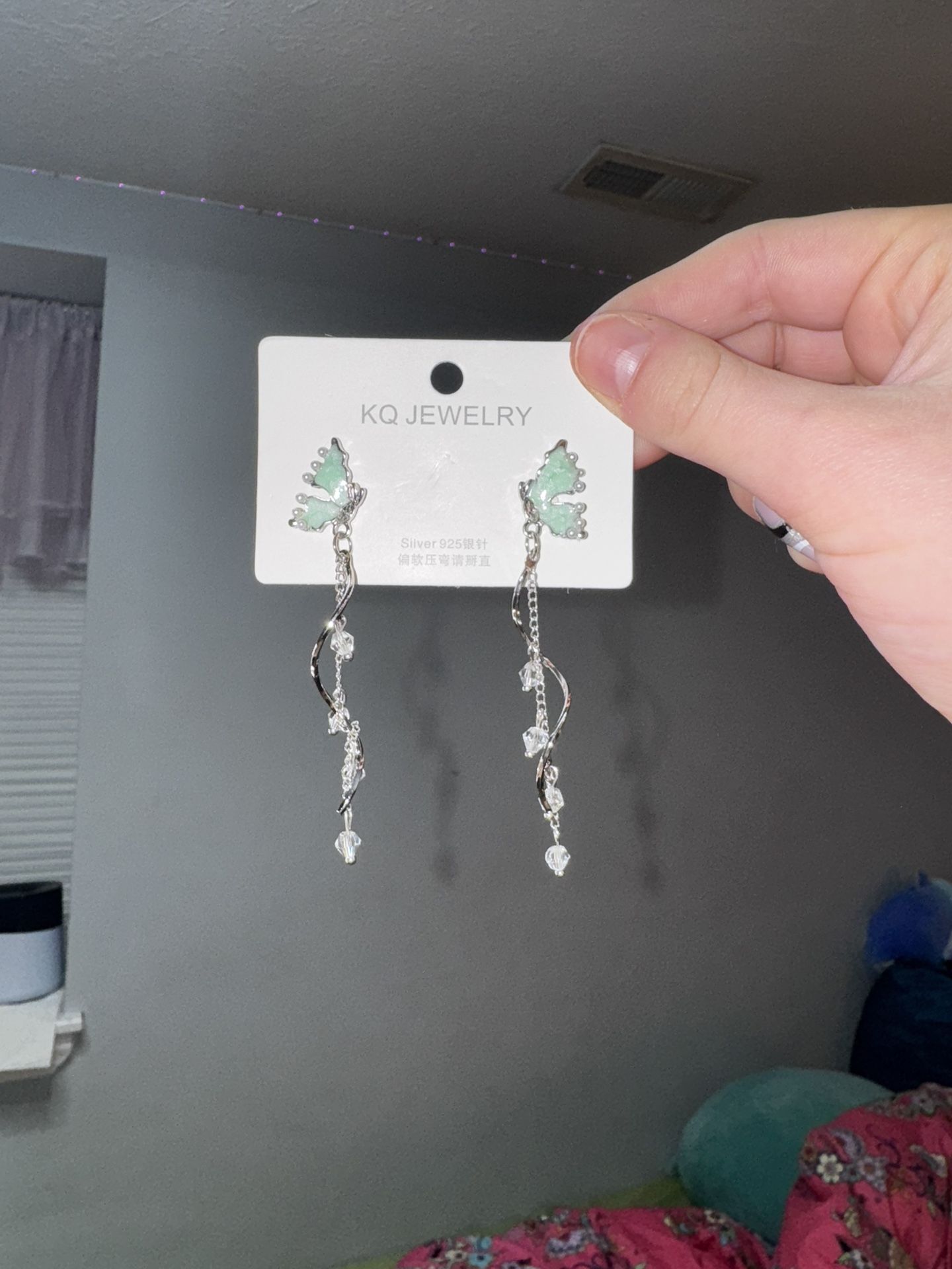 Blue Cascading Earrings