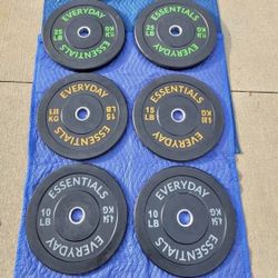 New! 100lbs Pound Olympic Bumper Plate Weight Sets In Box