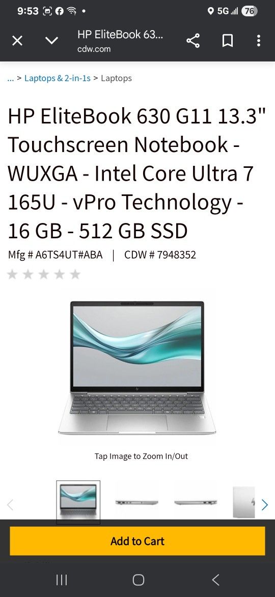 HP ELITE BOOK 630 G11 13.3  LAPTOP 