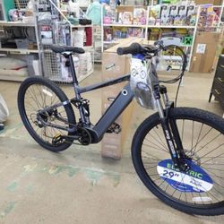 29″ Hyper Bicycles E-Ride 36V Electric Mountain Bike 250W E-Bike- Gray
