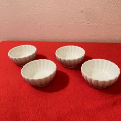 SET of 4 NEW Porcelain Ramekins 3” x 1 1/2” Dipping Bowls | Condiment Bowls