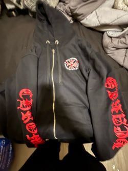 Chrome hearts zip up  red nd black size xl