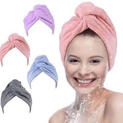 Brand new 4 Pack Hair Towels for Women, Microfiber Towel for Hair, Super Absorbent Microfiber Hair Towel, Hair Towel Wrap, Quick-Dry Hair Drying Towel