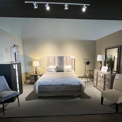 Grey 4PC Queen Bedroom Set