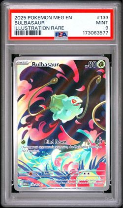 PSA 9 Bulbasaur Illustration Rare 133/132 Pokemon MEG EN 2025