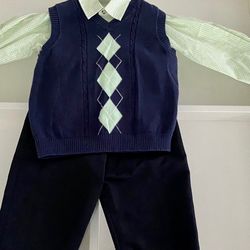 Boys Size 4T Sweater Vest Suit