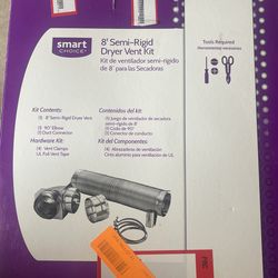 Smart Choice Universal 8-Foot Long Semi-Rigid Dryer Vent Kit - Silver +