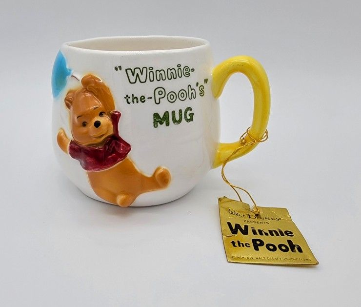 1964 Winnie the Pooh Mug with Tag