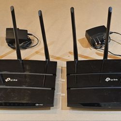 2x TP-Link Archer A7 Internet Wifi Router Gateways