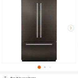 NEW Kitchen aid 24.2 Cu. Ft. 42" Width Built-In black Stainless French Door Refrigerator With Platinum Interior Design  Manufacturer warranty 