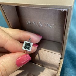 New $ 2500. Salvini Dea 18k White Gold Diamond 0.26ct Ring Sz 7