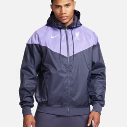 Liverpool Nike Windrunner Hooded Jacket Purple