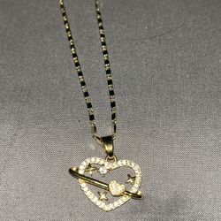 Two Gold Plated Necklaces (check description)