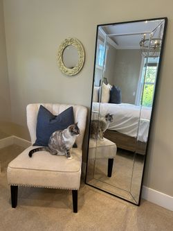 Beveled Glass Floor Mirror