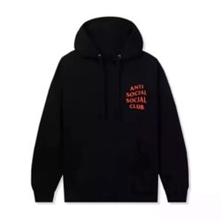 Anti Social Social Club Mind Games Halloween Orange Black Hoodie DS New Large
