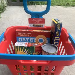 Melissa & Doug Kids Toy Grocery Basket w List & Groceries! $5