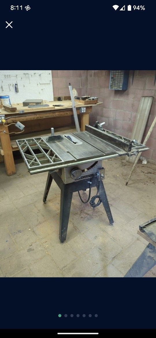 Vintage Craftsman Table Saw 10" Heavy Duty