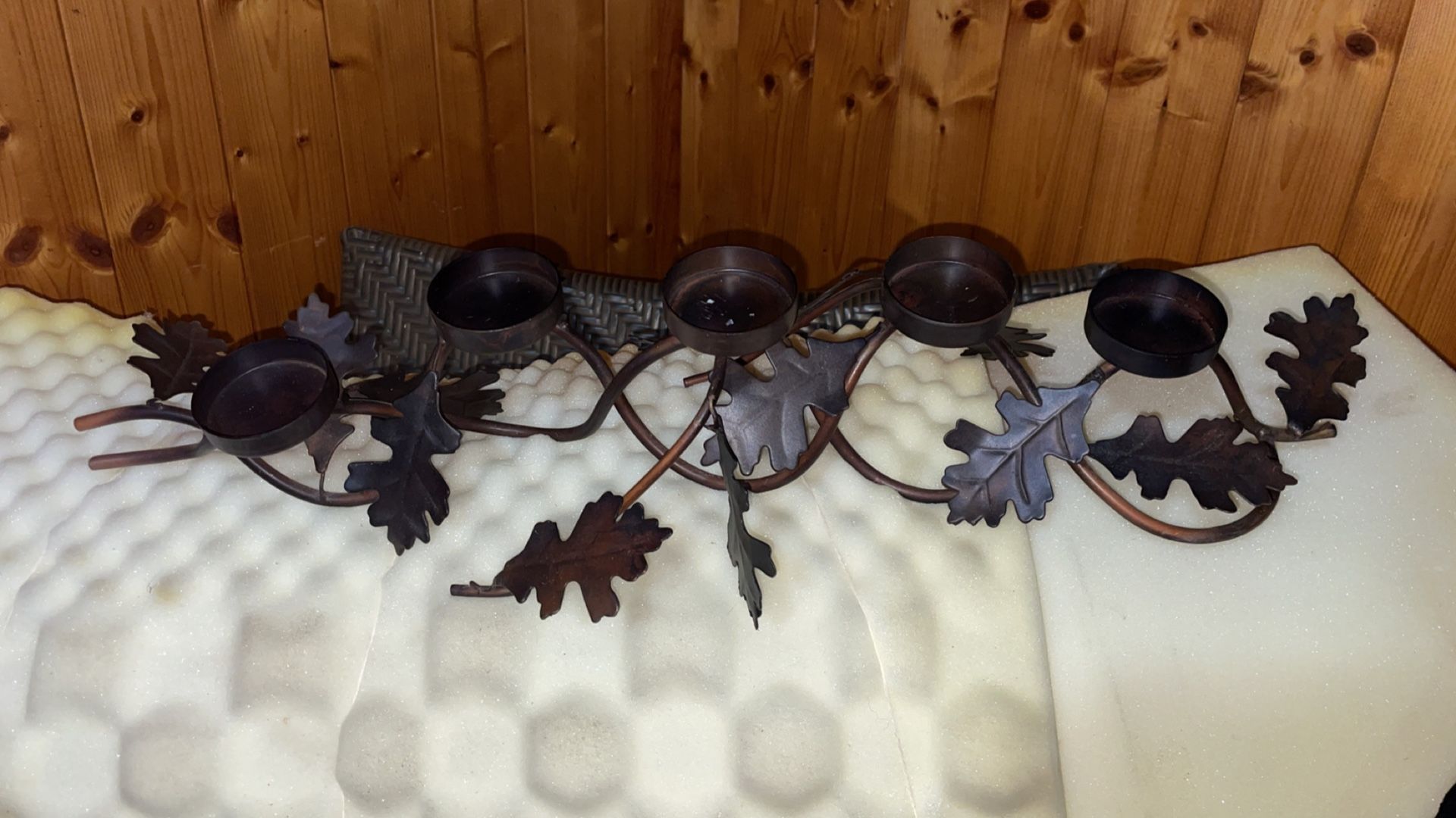 Antique Ivy Cast Iron Candleholder