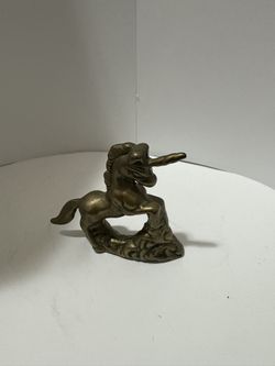 Solid Brass Unicorn Figurine 