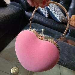 Heart Shape Purse Clutch Handbag 
