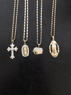 Gold plated pendant with chain ($12 each)