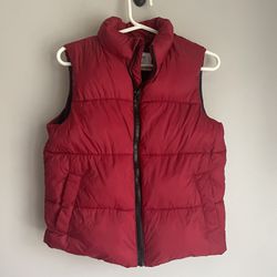 Old Navy Boys Size Small 6/7 Puffer Vest Outerwear Red 