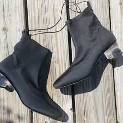 Black forever21 booties Missing tag but these have never been worn .